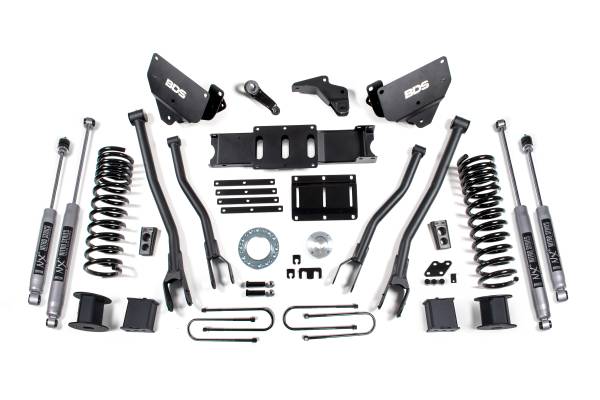 BDS Suspension - BDS Suspension 13-18 Ram 3500 6in 4 Link 6 bolt T-case  with Air Bag - Gas - BDS1652H