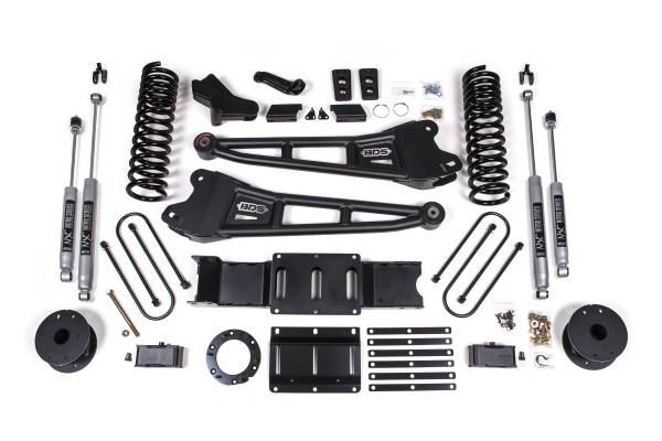 BDS Suspension - BDS Suspension 2019-2022 Ram 3500 4in. Radius Arm Gas -   with Air Bag - NX2 Shocks - BDS1722H