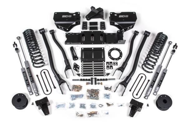 BDS Suspension - BDS Suspension 2019-2022 Ram 3500 5.5in. 4-Link Gas -   with Air Bag - NX2 Shocks - BDS1734H