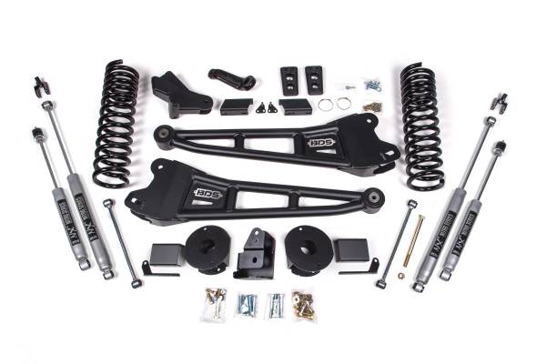 BDS Suspension - BDS Suspension 14-18 Ram 2500 4in. Radius Arm Diesel engine - rear shocks Air Ride - NX2 Shocks - BDS1773H