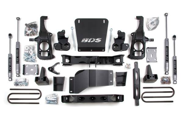 BDS Suspension - BDS Suspension 11-19 GM HD 6.5/4 High clearance block - BDS1827H