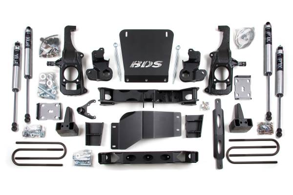 BDS Suspension - BDS Suspension 11-19 GM HD 6.5/5 High clearance block  without overload - BDS196FS