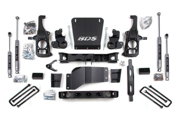 BDS Suspension - BDS Suspension 11-19 GM HD 6.5/3 High clearance block  without overload - BDS198H