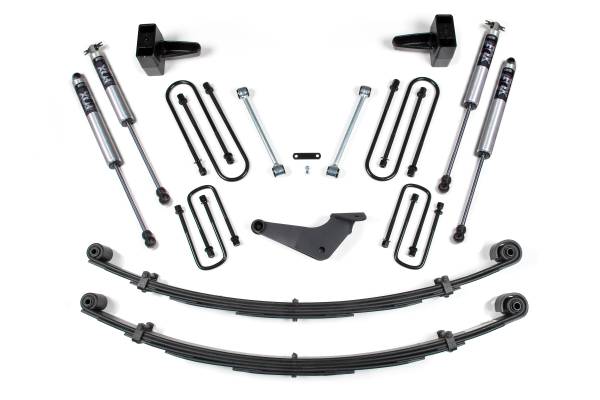 BDS Suspension - BDS Suspension 99-04 F250-F350 Curved U-bolt 4/3 block  with top - BDS322FS