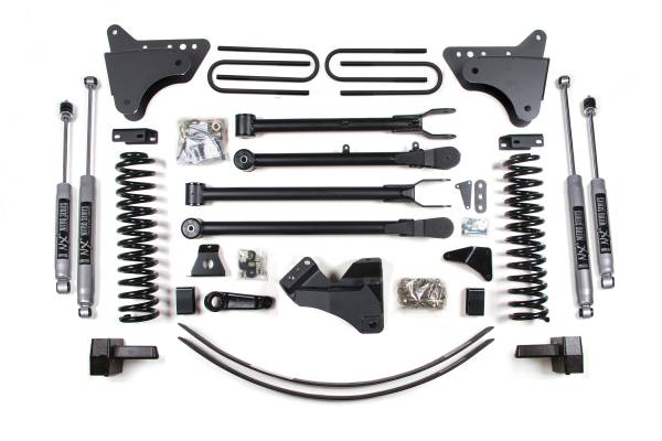 BDS Suspension - BDS Suspension 05-07 F250-F350 Gas 6/4.5 4-Lk block and Add-a-leaf - BDS340H