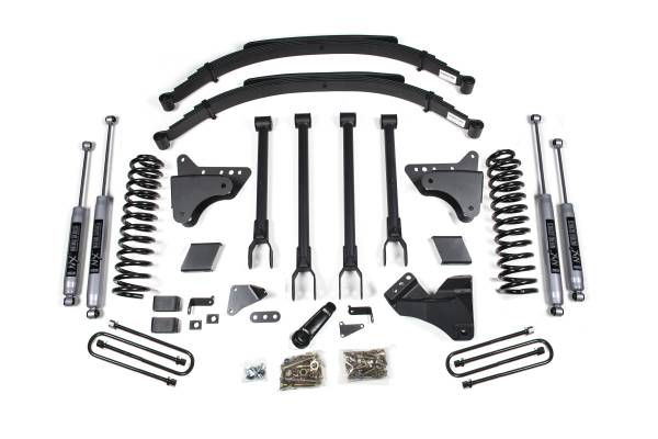 BDS Suspension - BDS Suspension 05-07 F250-F350 Diesel engine 6/6 4-Link spring Kit - BDS358H