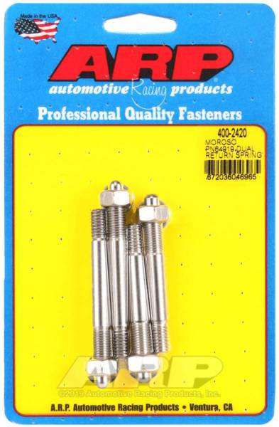 ARP - ARP Moroso 64919 Dual Return Spring w/ 1in Spacer Plate SS Carb Stud Kit - 400-2420