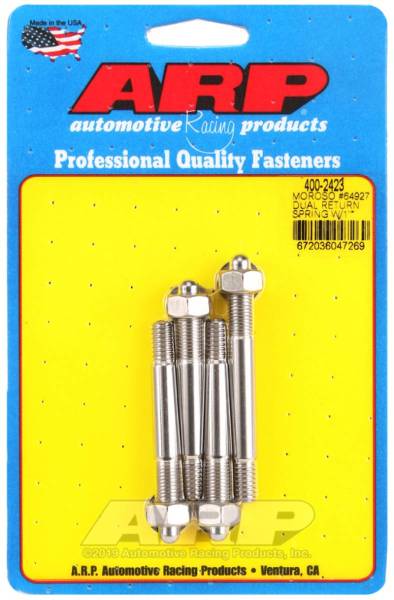 ARP - ARP Moroso 64927 Dual Return Spring w/ 1in Spacer Plate SS Carb Stud Kit - 400-2423