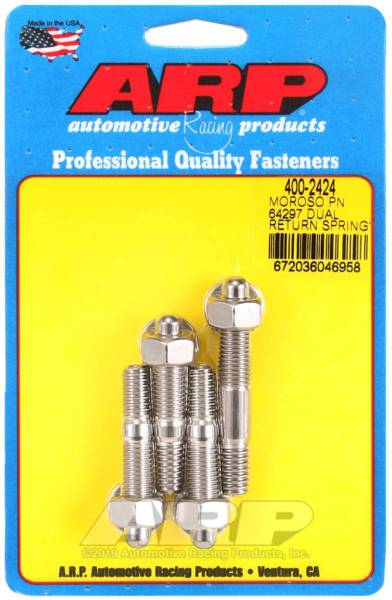 ARP - ARP Moroso 64927 Dual Return Spring no Spacer Plate SS Carb Stud Kit - 400-2424