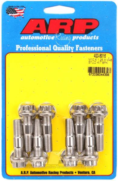 ARP - ARP Sport Compact M10 x 1.25 x 48mm Stainless Accessory Studs (8 pack) - 400-8016