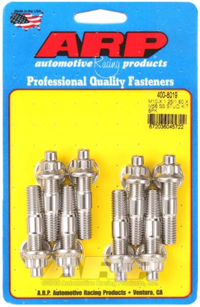 ARP - ARP M10 X 1.25/1.50 X M55 Stainless Steel Accessory Studs (8 pack) - 400-8019