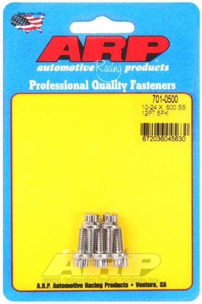 ARP - ARP 10-24 x .500 12pt SS bolts - 701-0500