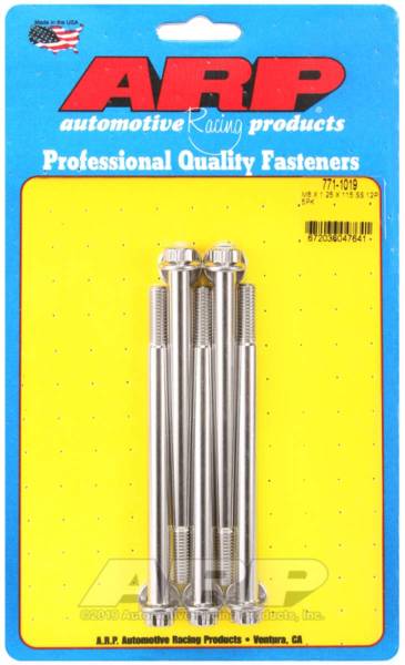 ARP - ARP M8 x 1.25 x 115 12pt Stainless Steel Bolts (5/pkg) - 771-1019