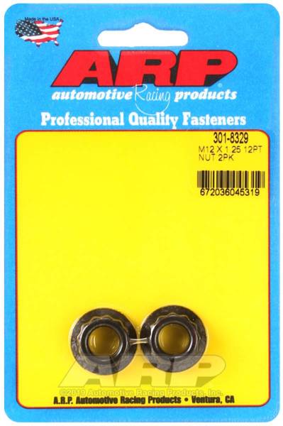 ARP - ARP M12 x 1.25 16mm socket 12pt Nut Kit (Pack of 2) - 301-8329