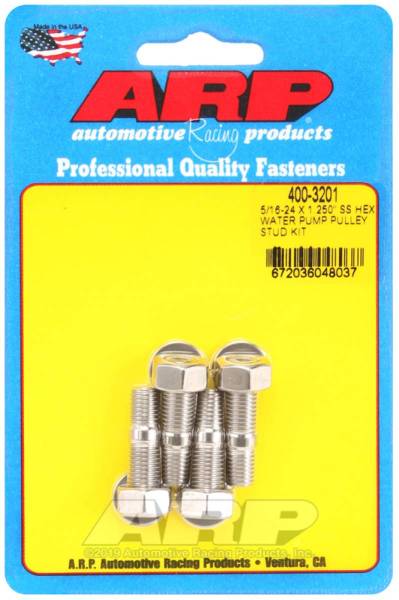 ARP - ARP 5/16-24 X 1.250 SS Hex Water Pump Pulley Stud Kit - 400-3201