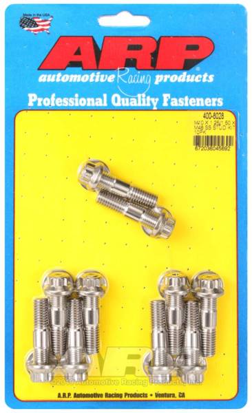 ARP - ARP M10 x 1.25/1.50 x 48mm Broached 10 Piece Stud Kit - 400-8028