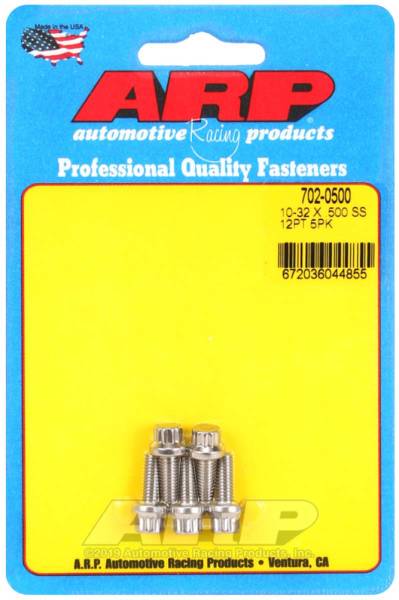 ARP - ARP 10-32 x .500 12pt SS bolts - 702-0500