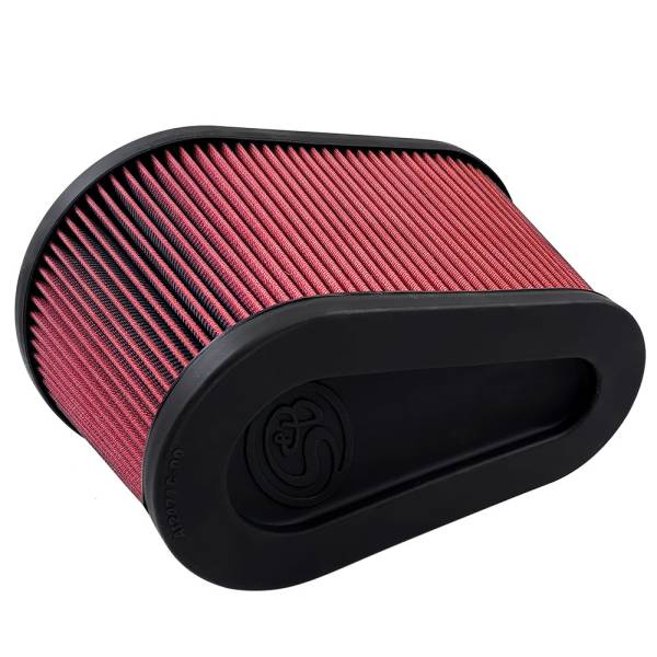 S&B - S&B Air Filter For Intake Kits 75-5136 / 75-5136D Oiled Cotton Cleanable Red - KF-1076