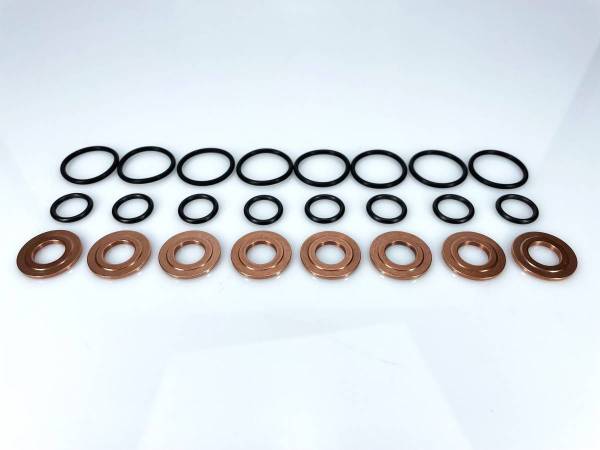 Exergy - Exergy 2001-2004 LB7 Duramax Seal Kit (O-Ring & Copper Gasket) (Set of 8) - E05 10101