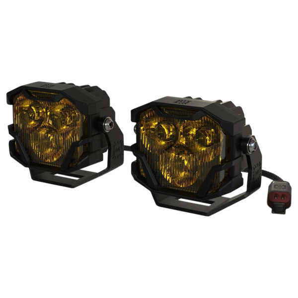Morimoto Offroad - Morimoto Offroad 4B NCS LED PODS COMBO/YELLOW SET - BAF004