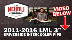 Wehrli Custom Fabrication - Wehrli Custom Fabrication 2011-2016 LML Duramax Driver (Hot) Side 3" Intercooler Pipe - WCF100353 - Image 2
