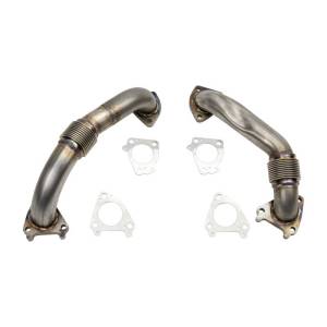 Wehrli Custom Fabrication - Wehrli Custom Fabrication 2001-2004 LB7 Duramax 2" Stainless Single Turbo Up Pipe Kit for OEM or WCFab Manifolds w/ Gaskets - WCF100590 - Image 1