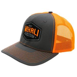 Wehrli Custom Fabrication - Wehrli Custom Fabrication Snap Back Hat Charcoal/Neon Orange Badge - WCF100632 - Image 1