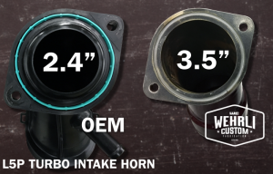 Wehrli Custom Fabrication - Wehrli Custom Fabrication 2017-2019 L5P Duramax 3.5" Turbo Intake Horn - WCF100721 - Image 4