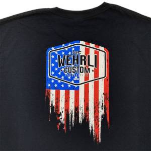 Wehrli Custom Fabrication - Wehrli Custom Fabrication Men's T-Shirt- Flag Logo Black - WCF100533 - Image 3