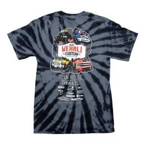 Wehrli Custom Fabrication - Wehrli Custom Fabrication Men's T-Shirt - Open House Black Tie Dye | - Image 1