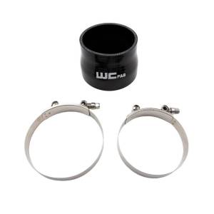 Wehrli Custom Fabrication 3.5" x 4" ID Straight Reducer x 3" Long Silicone Boot and Clamp Kit - WCF207-106