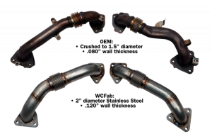 Wehrli Custom Fabrication - Wehrli Custom Fabrication 2017-2024 L5P Duramax Billet Exhaust Manifold & 2" Stainless Up Pipe Kit - WCF100226 - Image 12