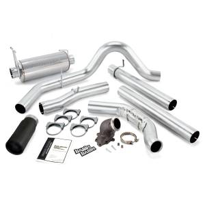 Banks Power Monster Exhaust W/Power Elbow  S/S-Black Tip-2000-03 Ford 7.3L Excursion - 48654-B