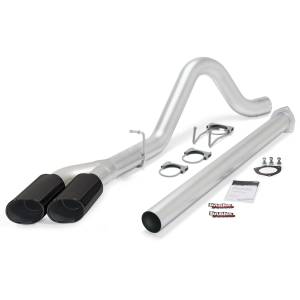 Banks Power Monster Exhaust  Single-Dual  S/S-Black Tips-2015 Ford 6.7L F250-350/F-450 CCSB-CCLB - 49793-B