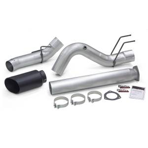 Banks Power Monster Exhaust  5.0in. 2017-2019 Ford 6.7L Exhaust  Black Tip - 49795-B
