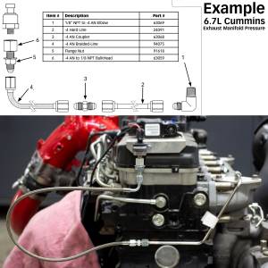 Banks Power - Banks Power Gas Pressure Sensor Remote Mount Kit  For High-Temperature Pressure  May Exceed 220 F  - 66422 - Image 3