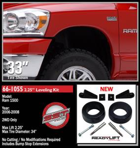 ReadyLift - ReadyLift Front Leveling Kit 2.25 in. Lift Incl. Bump Stops: Allows Up To 34 in. Tire - 66-1055 - Image 2