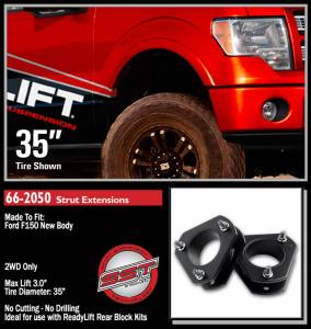 ReadyLift - ReadyLift Front Leveling Kit 3 in. Lift Incl. All Hardware Black Coating Allows Up To 35 in. Tire - 66-2050 - Image 3