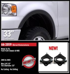 ReadyLift - ReadyLift Front Leveling Kit 2 in. Lift w/Steel Strut Extensions/All Hardware Black Coated Allows Up To 33 in. Tire - 66-2059 - Image 2