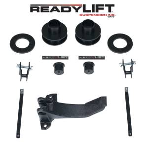 ReadyLift Front Leveling Kit 2.5 in. Lift w/Coil Spacers/Track Bar Relocation Bracket/Sound Isolators/Shock Extensions/Bump Stop Extensions - 66-2515