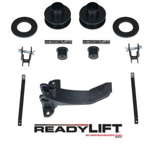 ReadyLift Front Leveling Kit 2.5 in. Lift w/Coil Spacers/Track Bar Relocation Bracket/Sound Isolators/Shock Extensions/Bump Stop Extensions - 66-2516