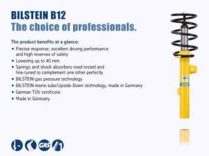 Bilstein - Bilstein B12 2001 Saab 41522 2.3t Sedan Front and Rear Suspension Kit - 46-194381 - Image 2